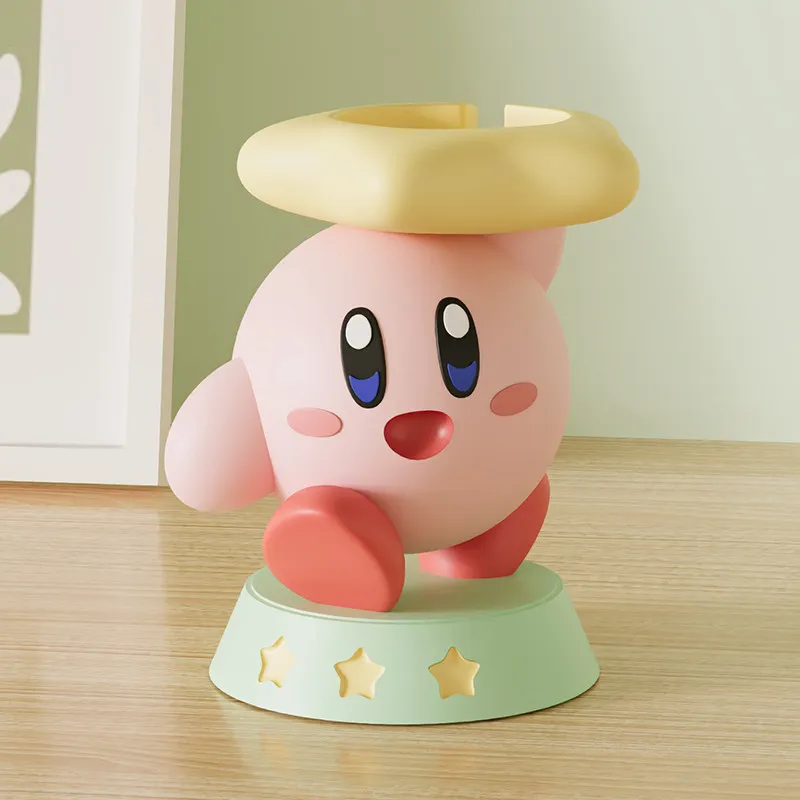 Kirby Cute Cartoon Apple Watch Charging Stand Desktop Office iWatch Holder Decorative Figurine Creative Gift For Girls Women view 6