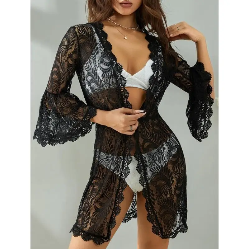 

Women's New Bikini Cover up Beachwear Sunscreen Crossbody Sandals Knitted Sweater Bright Tead Coolmax Fiber Inner Wear