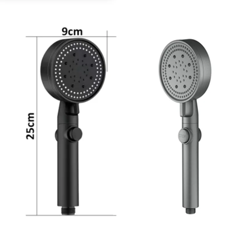 5 Modes Shower Head Adjustable High Pressure Water Saving Shower One-key Stop Water Massage Shower Head for Bathroom Accessories