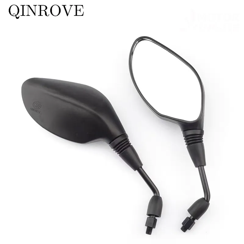 8 10mm Universal Motorcycle Rearview Mirrors Black ABS Side Mirror For YAMAHA MT09 MT07 XSR900 XSR700 WR250 XVS 650 FZ6 FZ09 KTM