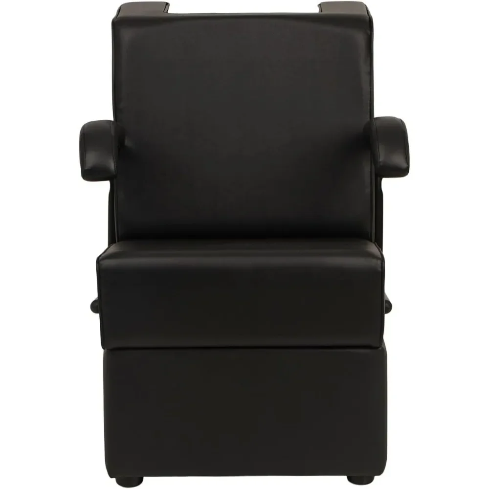 Kate Professional Hair Dryer Chair – Commercial Salon Dryer Chair with Wood Frame, Thick Black Cushions and Cutaway