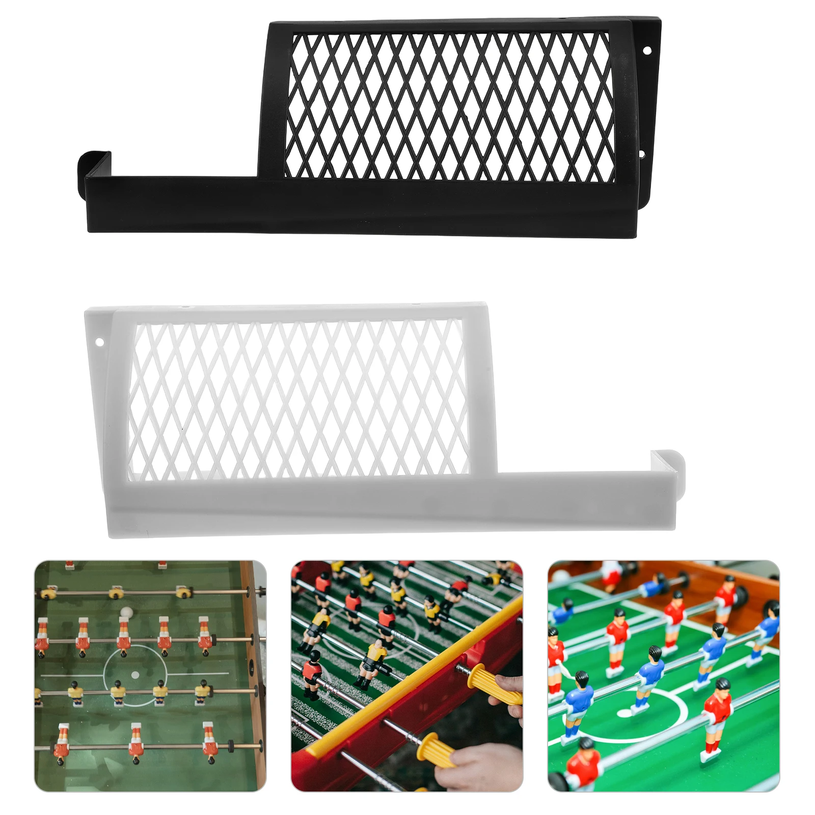 

2pcs Mini Foosball for Kids Durable Game Table Family Interactive Soccer Table with Plastic Mesh Storage Portable