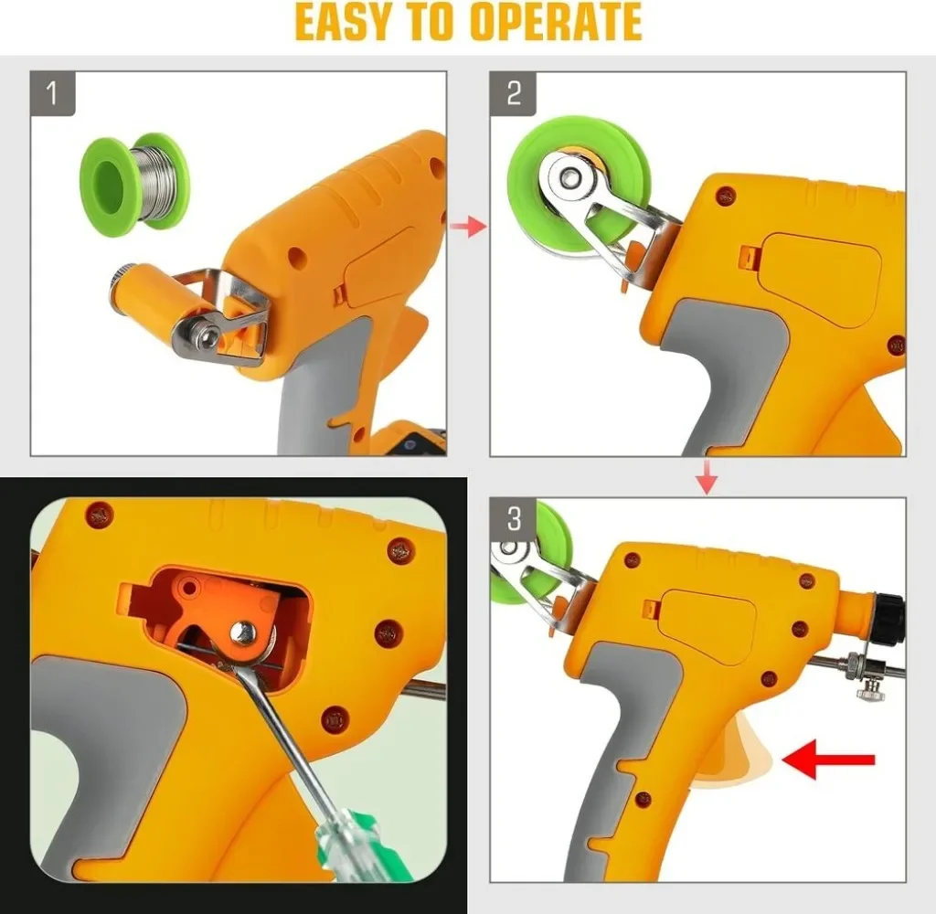 Cordless Soldering Iron Kit for Dewalt 18v 20V Li-ion Battery 75W LED Digital Solder Iron Soldering Gun with 5pcs Tips