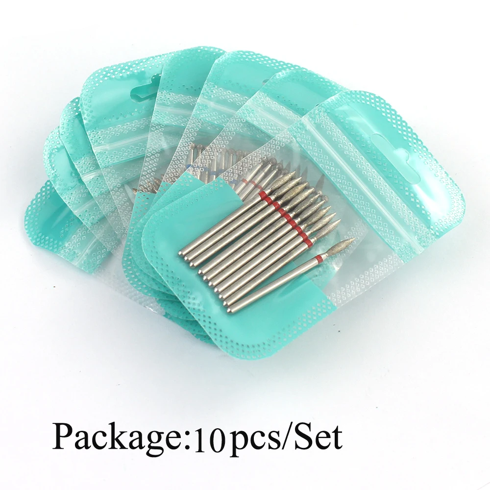 10 stücke Diamant Fräser Nagel Bohrer Set Für Maniküre Zubehör Pediküre Elektrische Maschine Nagel Bit Pinsel Grat Werkzeuge