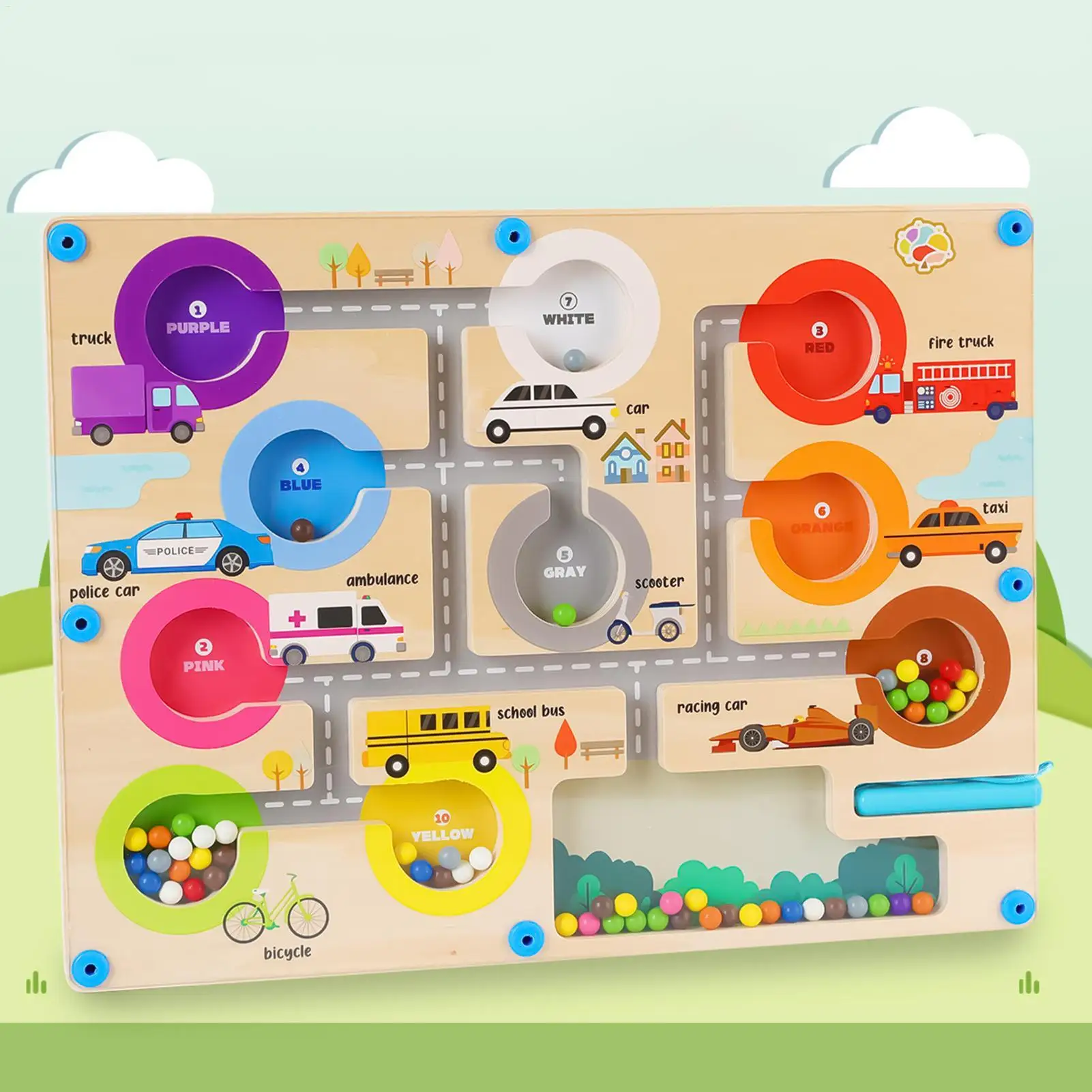 Labirinto magnetico Labirinto magnetico Puzzle Board Giochi di apprendimento Gioco di abbinamento STEM Giocattoli educativi Attività di apprendimento in età prescolare per