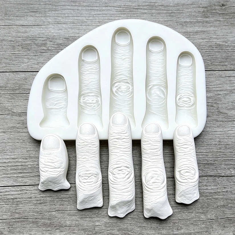 Halloween Finger Silicone Sugarcraft Mold Resin Tools Cupcake Baking Mould Fondant Cake Decorating Tools