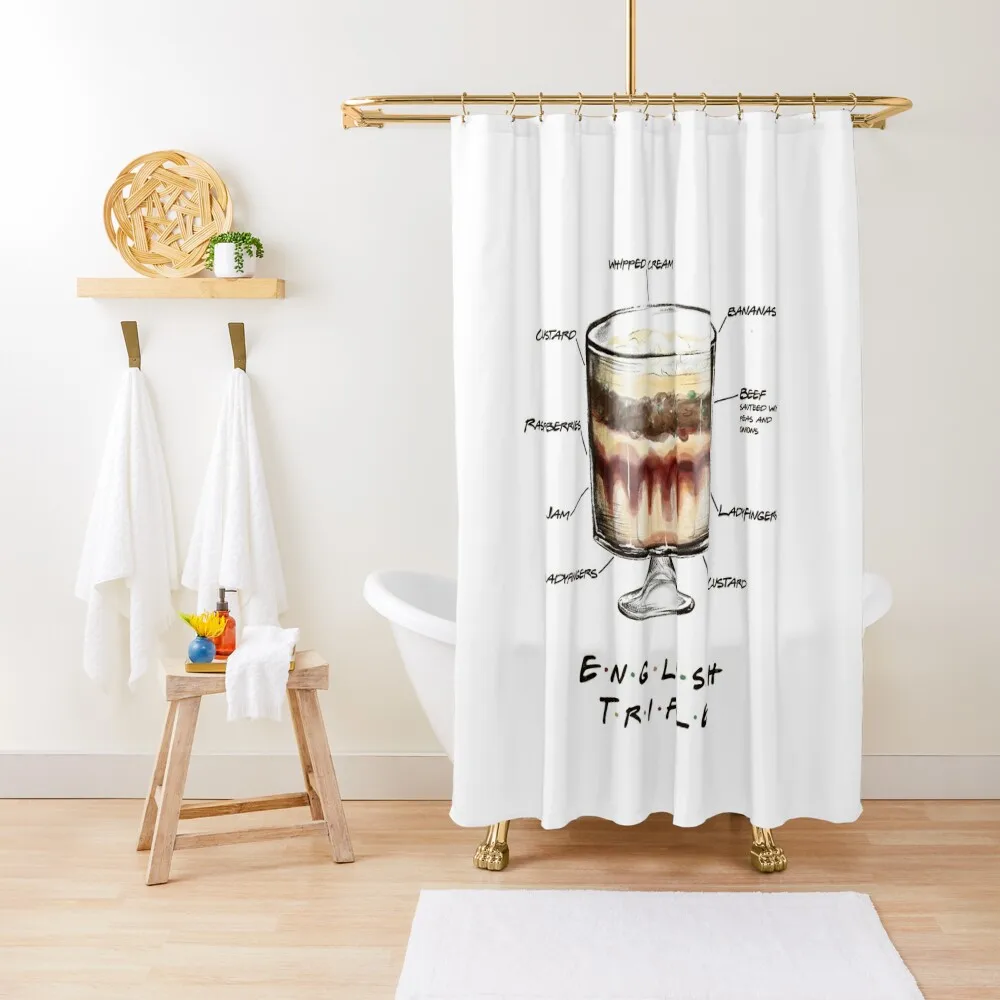 

English Trifle for your friends - 90s Failed Baking for Thanksgiving - Fandom TV Show merch Shower Curtain