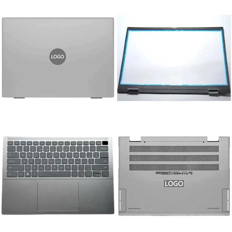 

New For Dell Inspiron 14 Plus 7420 7425 Laptop LCD Back Cover Front Bezel Upper Palmrest Bottom Base Case Keyboard Hinges