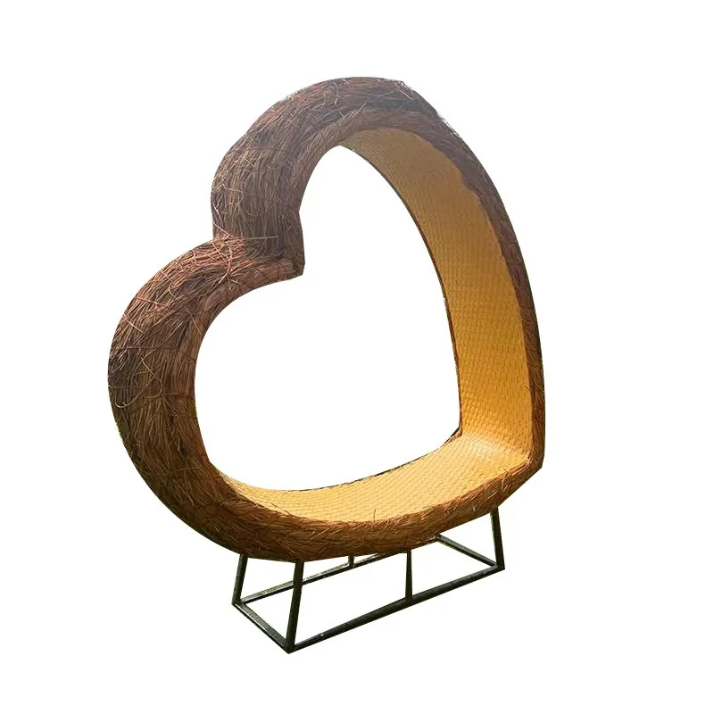 

Internet celebrity rattan bird's nest hanging basket outdoor villa scenic spot floor hanging chair leisure clock in photo