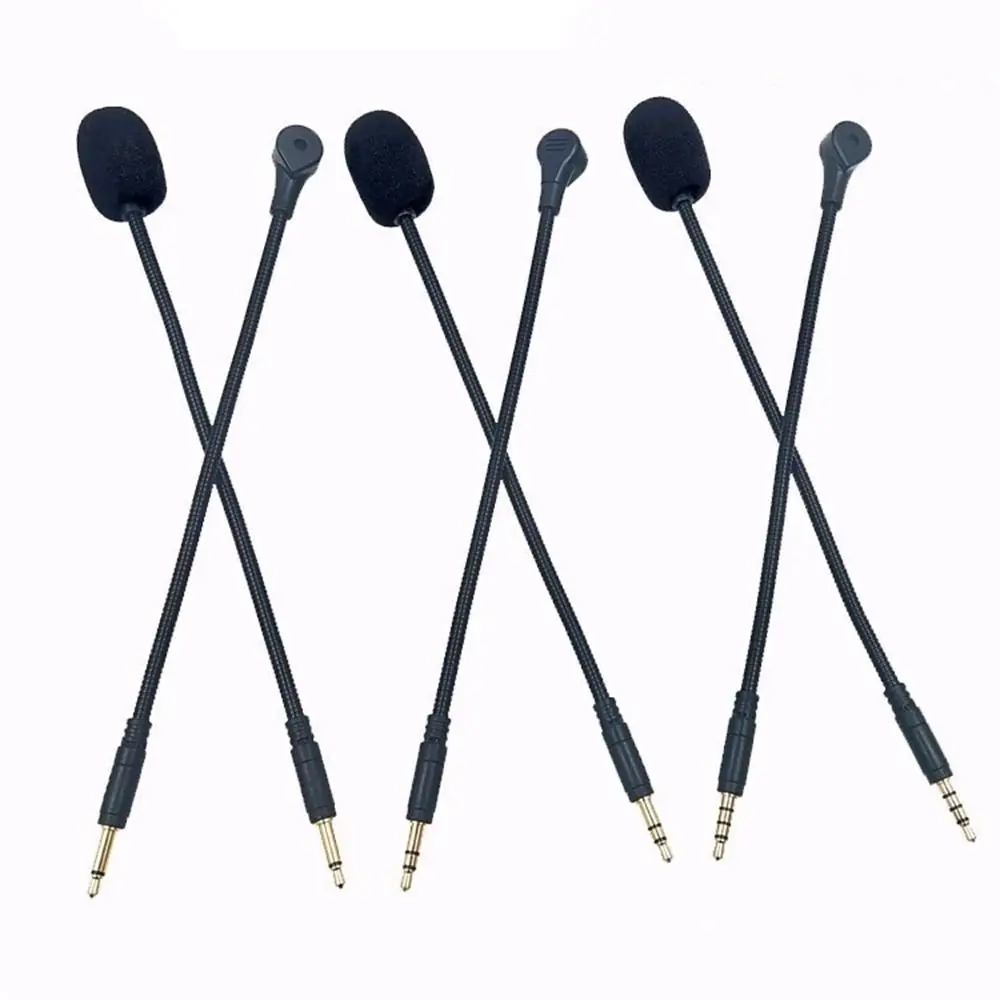Portable Replacement Headphones Mic Game Straight Plug HD Voice Mic Detachable Mini Mono Headset Microphone Earphones