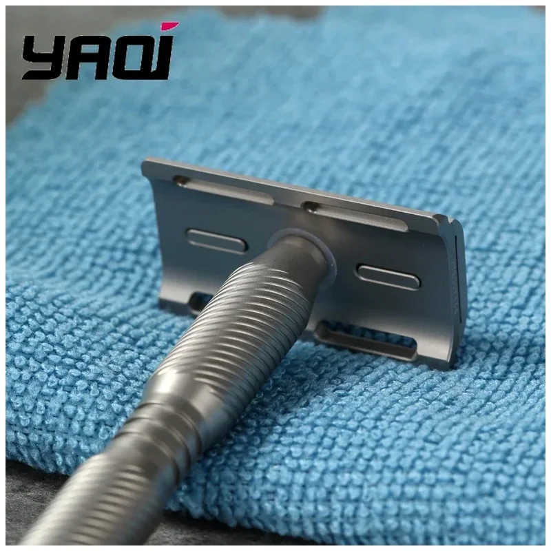 Light Weight Safety Razor for Men Shaving Multiple Thread PatternTitanium Ghost - 0.70mm Blade gap YAQI 2026 Mens Grooming Tools