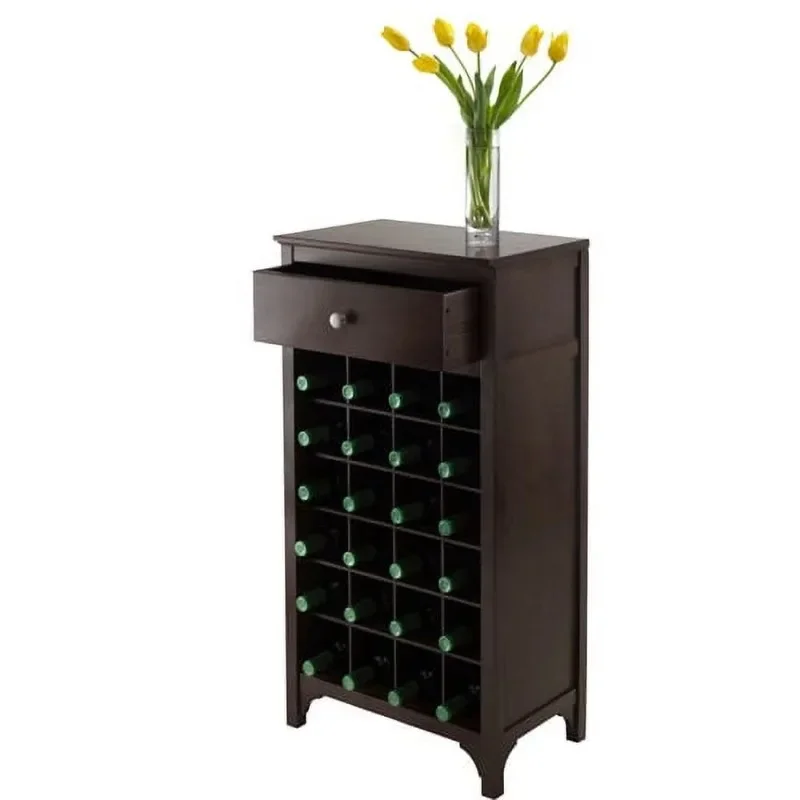 

Wood Ancona Modular 24-Bottle Wine Cabinet,