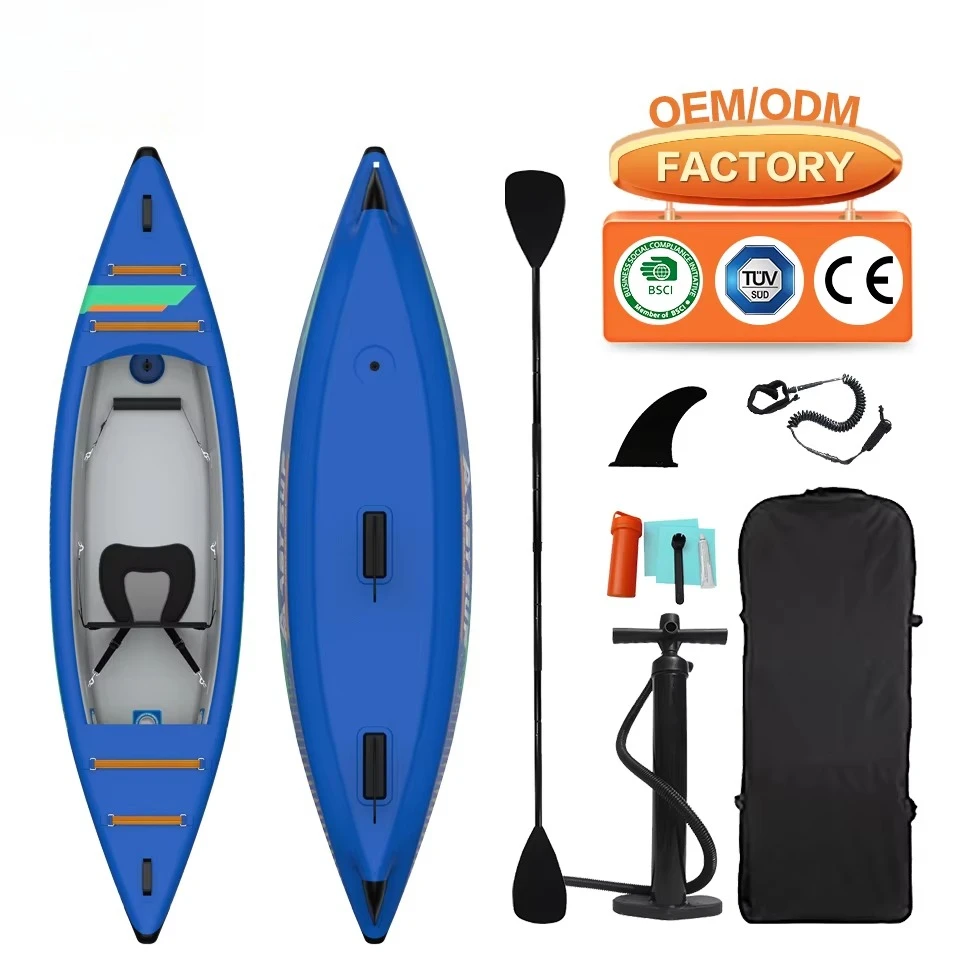 التجديف الصيد نفخ 2 شخص PVC قطرة الطابق CE معتمد 3 سنوات الضمان 3.1-4 متر خفيفة الوزن دائم #4