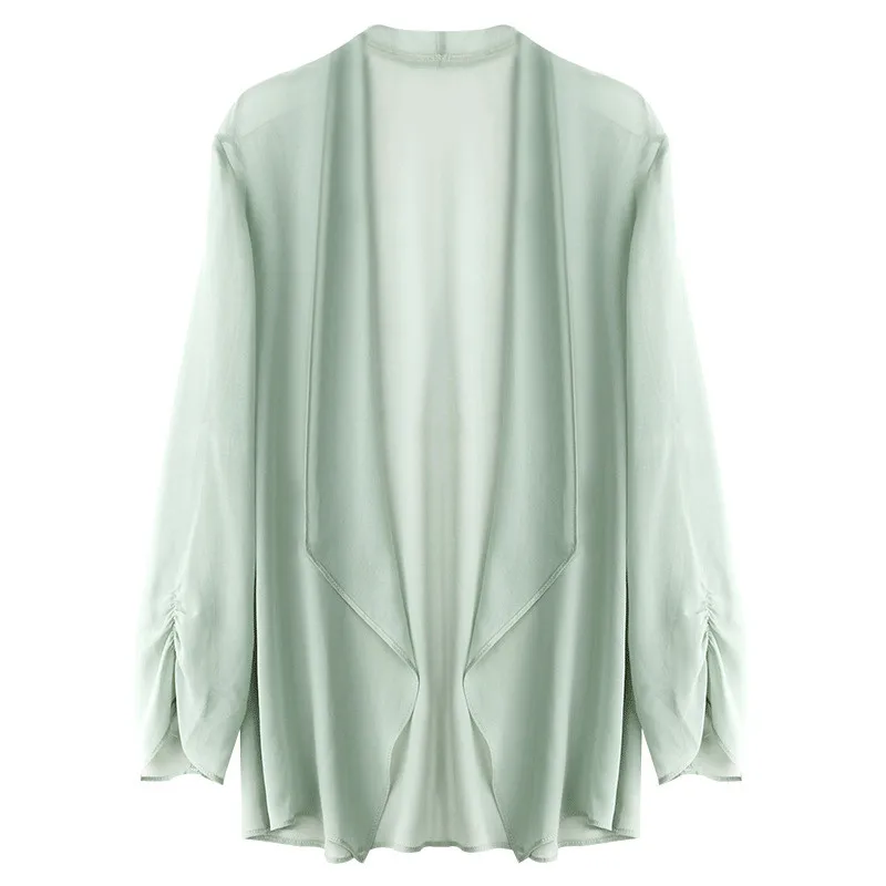 

Женская шифоновая шаль, модный короткий тонкий Свободный кардиган, верхняя одежда для защиты от солнца, верхняя одежда, лето 2023