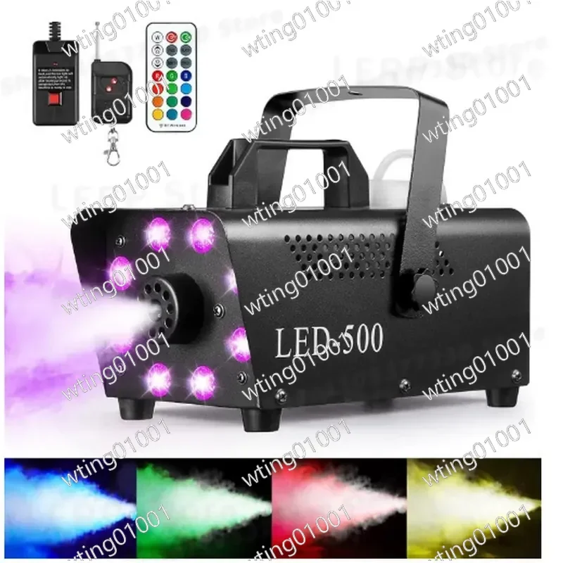 for Eight Lights LED 500W Smoke Machine Adjustable Color Hood Halloween Private Room Bar Stage Lighting