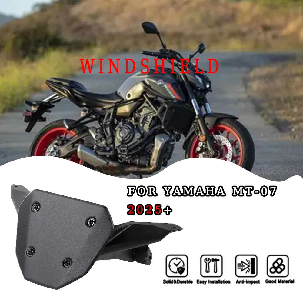 

For Yamaha MT-07 MT07 2025 windshield with bracket windshield panel