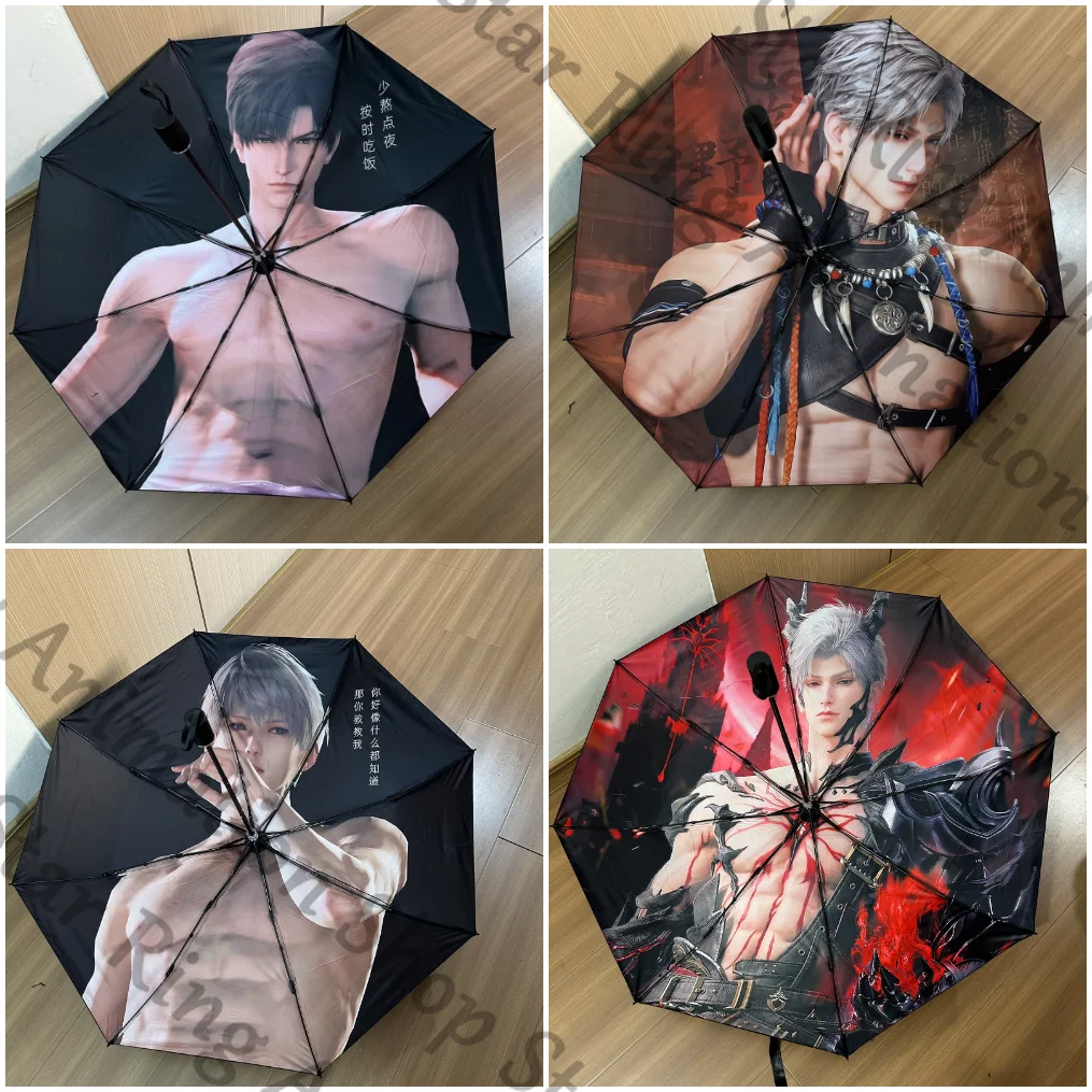 

Anime Love and Deepspace Sylus Zayne Caleb Rafayel Umbrella Brolly Rainshade Models Bumbershoot Cospaly Cartoon Gift