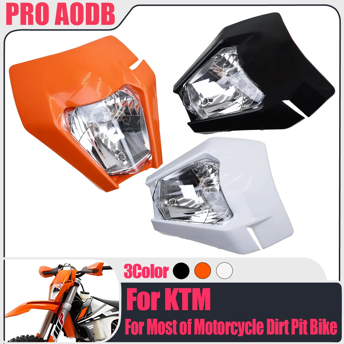

For KTM Motocross Headlamp Headlight Head Light Lamp Protect cover EXC EXCF SXF SX XC XCW XCF XCFW 125-530 Dirt Pit Bike