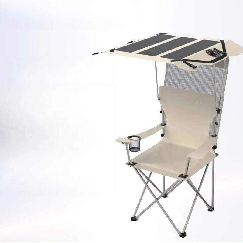 40W sunshade solar portable chair, outdoor travel fishing mobile phone power bank efficient charging