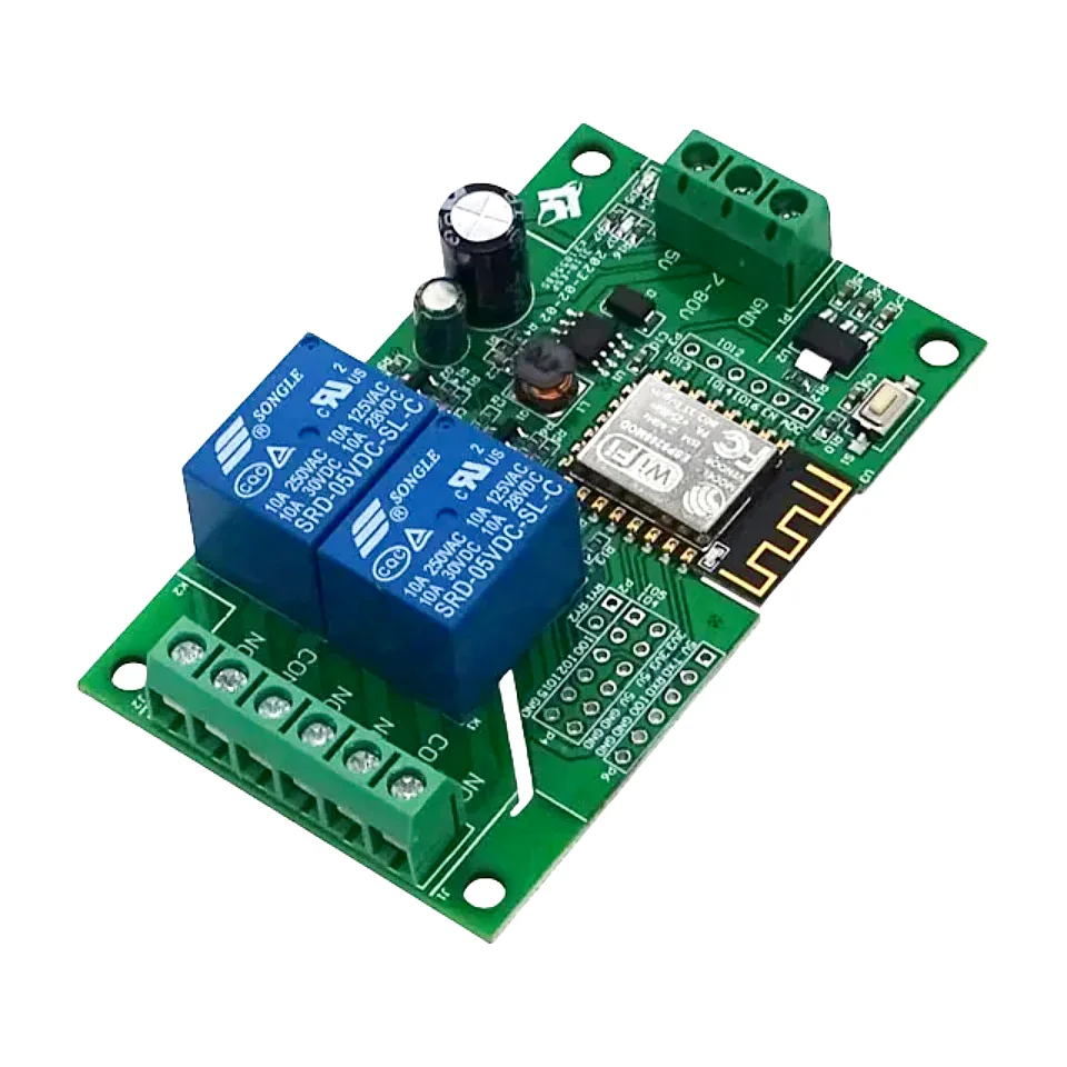 ESP8266 ESP-12F WiFi AC 250V / DC 30V 2 Channel Relay Module Wireless Development Board for Arduino Smart Home