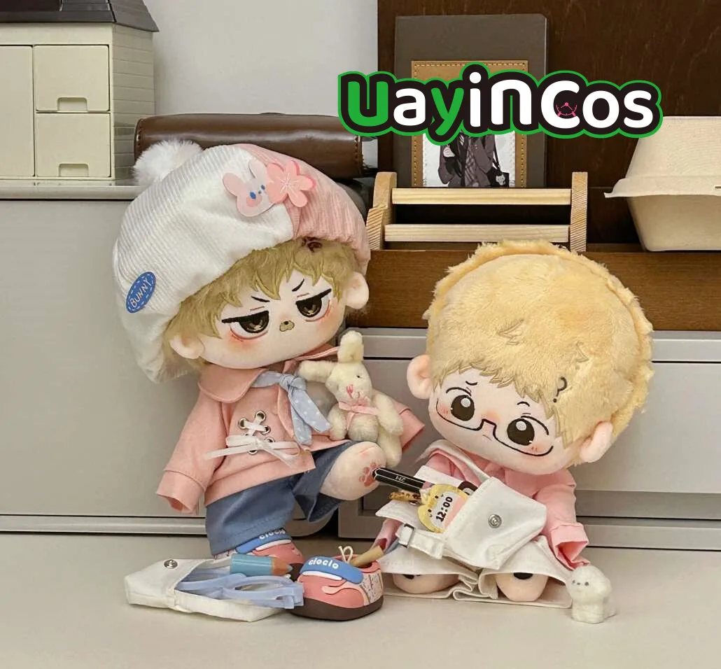 

20cm Doll Clothes Rabbit Hat Shirt Pants Crossbody Pag Clothing Cute Costume Suit Doll Accessories Anime Game Toy Gift Cosplay