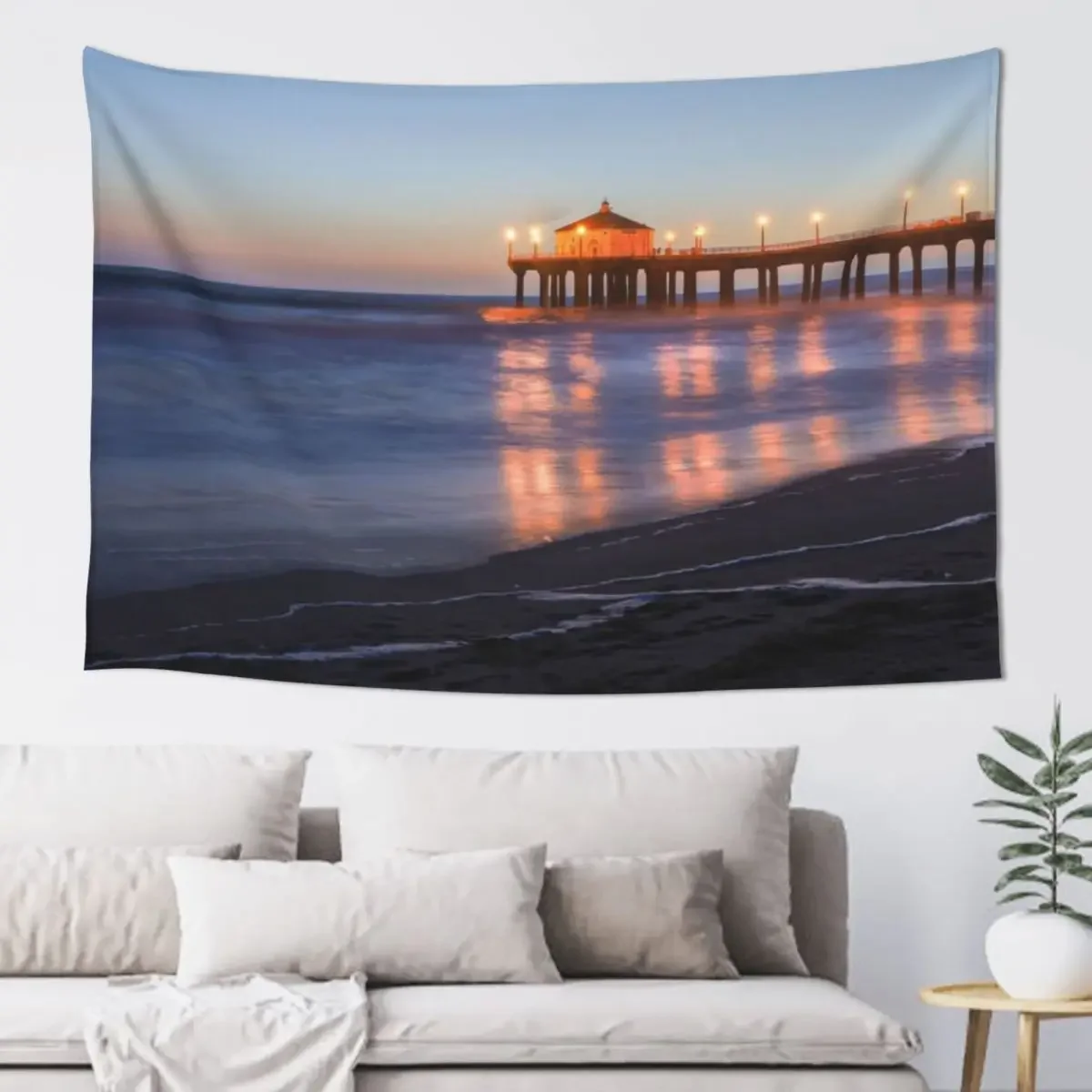

Manhattan Beach Pier at Sunset Tapestry Bedroom Deco Bedroom Organization And Decoration Room Decore Aesthetic Tapestry