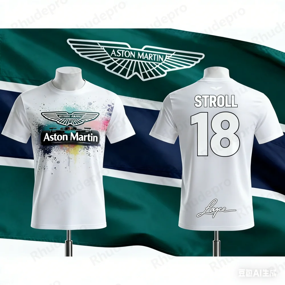 Camiseta Aston Martin Racing con Estampado 3D, Jersey del Equipo Lance Stroll 18, Pilotos Españoles 2026, Fernando Alonso 14, Equipo Aston Martin Race