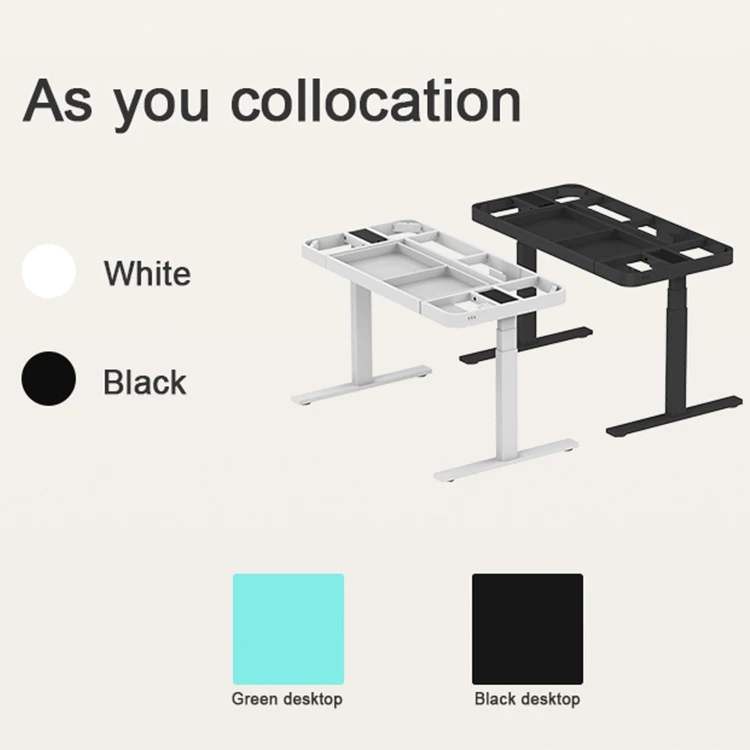 Ergonomic Electronic Height Adjustable Base Legs Assembly Table Standing Desk for Home Office view 3