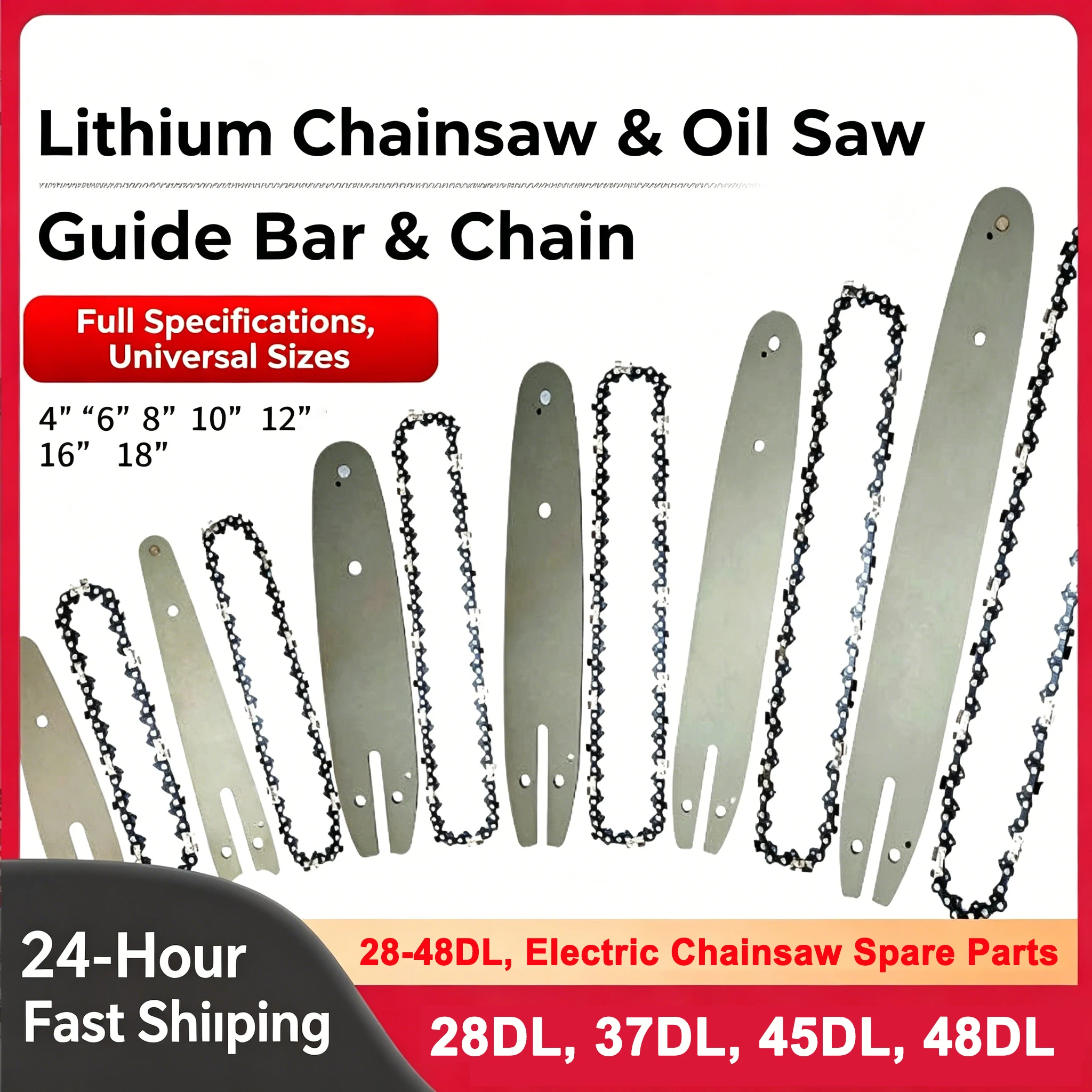 4/6/8/10/12/16inch Chainsaw Chain 1/4