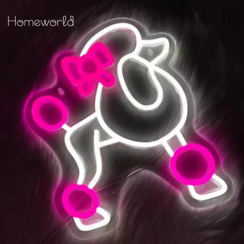 Cute Poodle Dog Neon Lights Animal Neon Sign for Bedroom Pet Shop Art Wall Decoration Pink Neon Light Birthday Gift