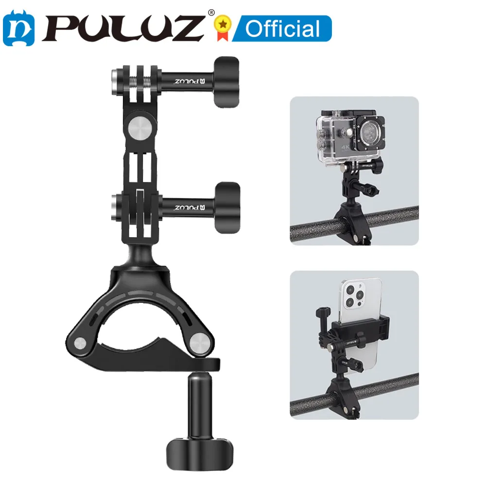 PULUZ Bike Cycling Bracket Mount with Phone Clamp for iPhone Smartphones & for Gopro Sports Camera