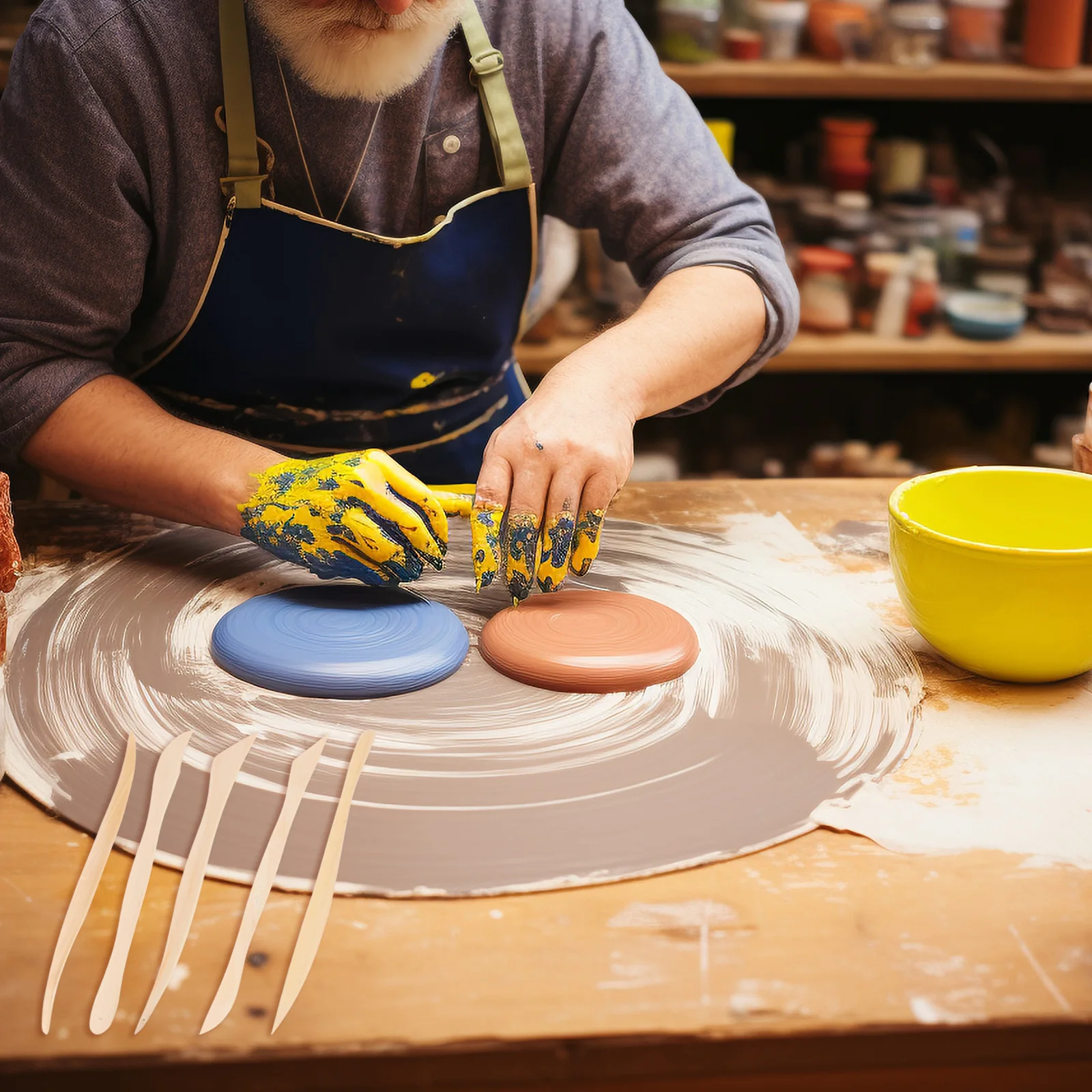 

1Set Polymer Clay Modeling Tools Lightweight Safe Practical Carving Decorating Wax Sculpting Kits Clay Modeling Tools