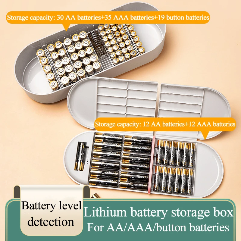 

Battery Level Detection Box AA AAA Battery Button Battery Dry Battery Data Cable Daily Necessities Storage Combination Box