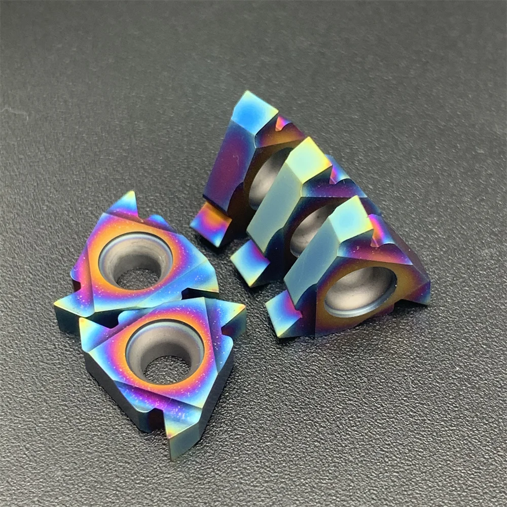 Imagem -04 - Azul Rosca de Metal Ferramenta Torneamento Mmt16er Ag60 Ly7010 Carboneto Cimentado Torno Lâmina Alta Qualidade Mmt16er Ag60 Nano