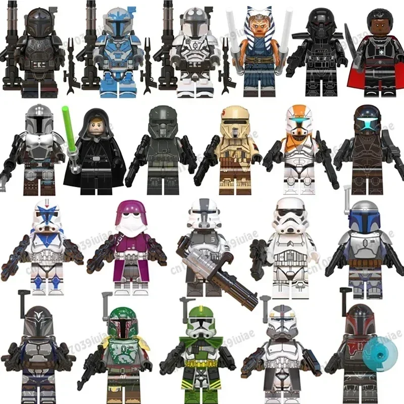 

STAR WARS Mandalorian Building Block Mini Robot Figure Toy Bricks Assembling Doll Building Blocks Birthday Present WM991