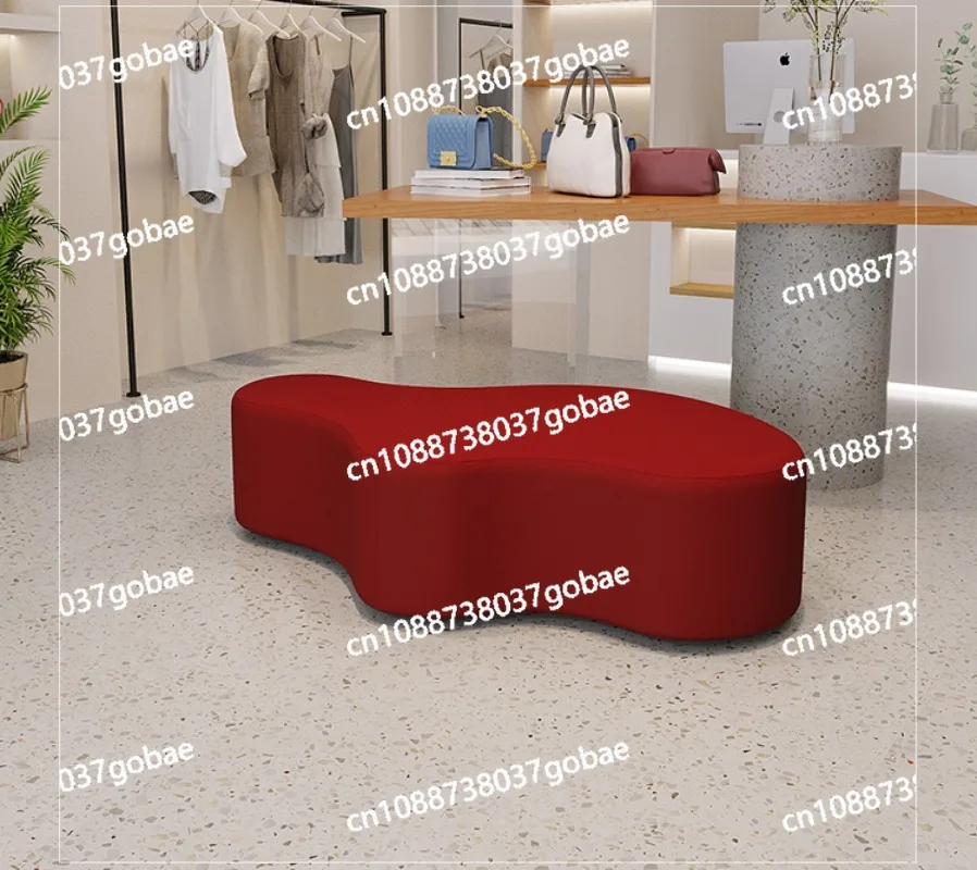 

Modern Simple and Creative Multi-person Irregular Shoe Changing Stool Bench Sofa Stool Bedroom Cloakroom Light Luxury Pedal