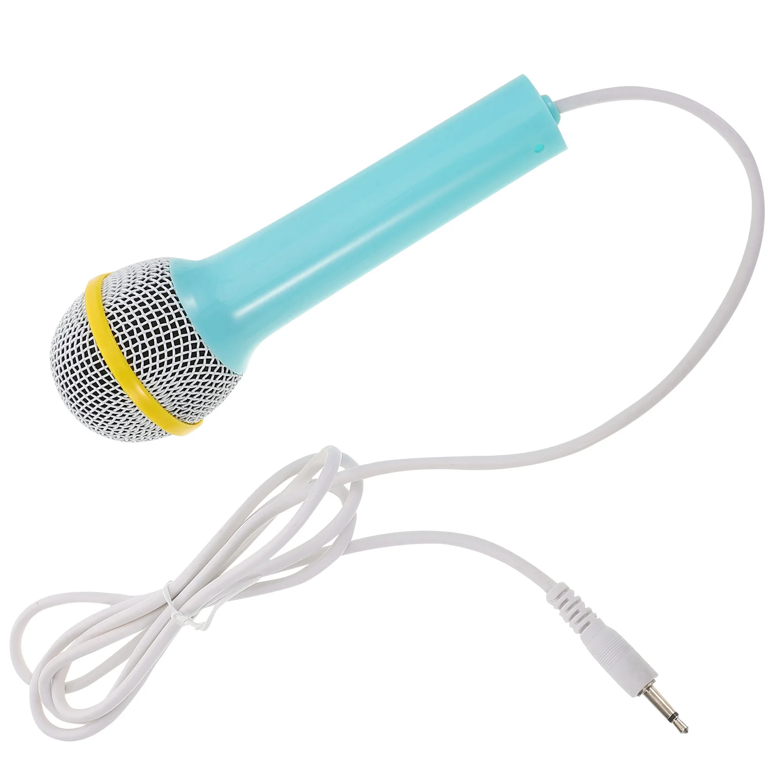 ميكروفون محمول للأطفال 3.5 ملم لوحة مفاتيح إلكترونية ميكروفون للتعليم المبكر تضخيم التظاهر باللعب الكاريوكي لصالح الحفلات