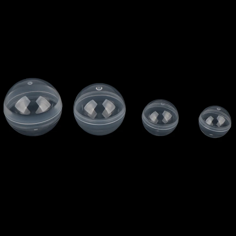 50PCS Clear Can Open Transparency Plastic Capsule Toy Surprise Ball Tiny Container Making Things Model