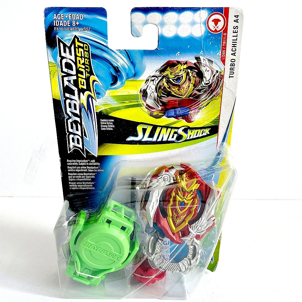 

HAS-BRO BEYBLADE Burst Turbo SLING SHOCK TURBO ACHILLES A4 Starter D66/TB11-S