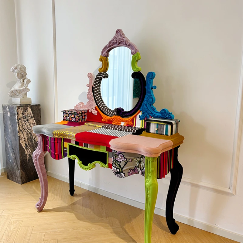 Princess Rococo bedroom small apartment dressing table