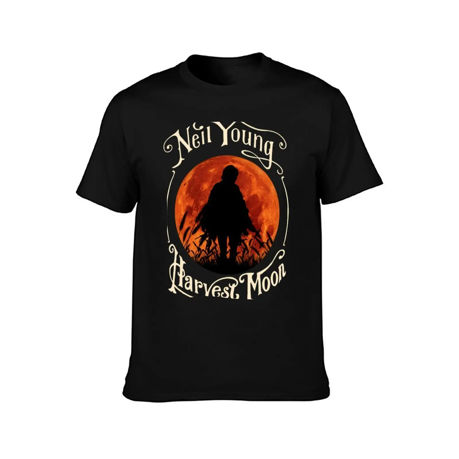Vintage Rock Retro Harvest Moon In Night Gift Hallowen T-Shirt Basic Plain Tee for Spring and Summer T-Shirt
