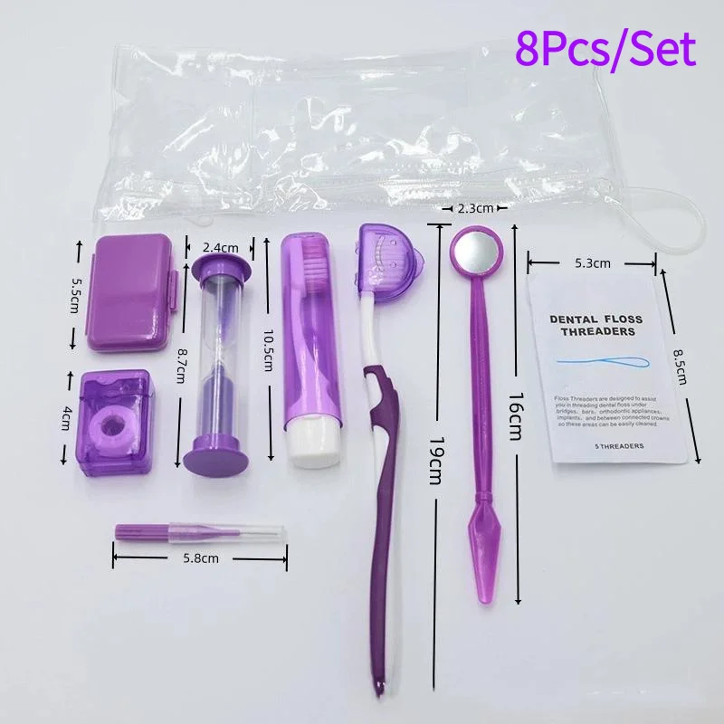 ＆Oral Care Kit With Ortho Toothbrush Dental Brace Cleaning Set Convenient Travel Solution For Patients
