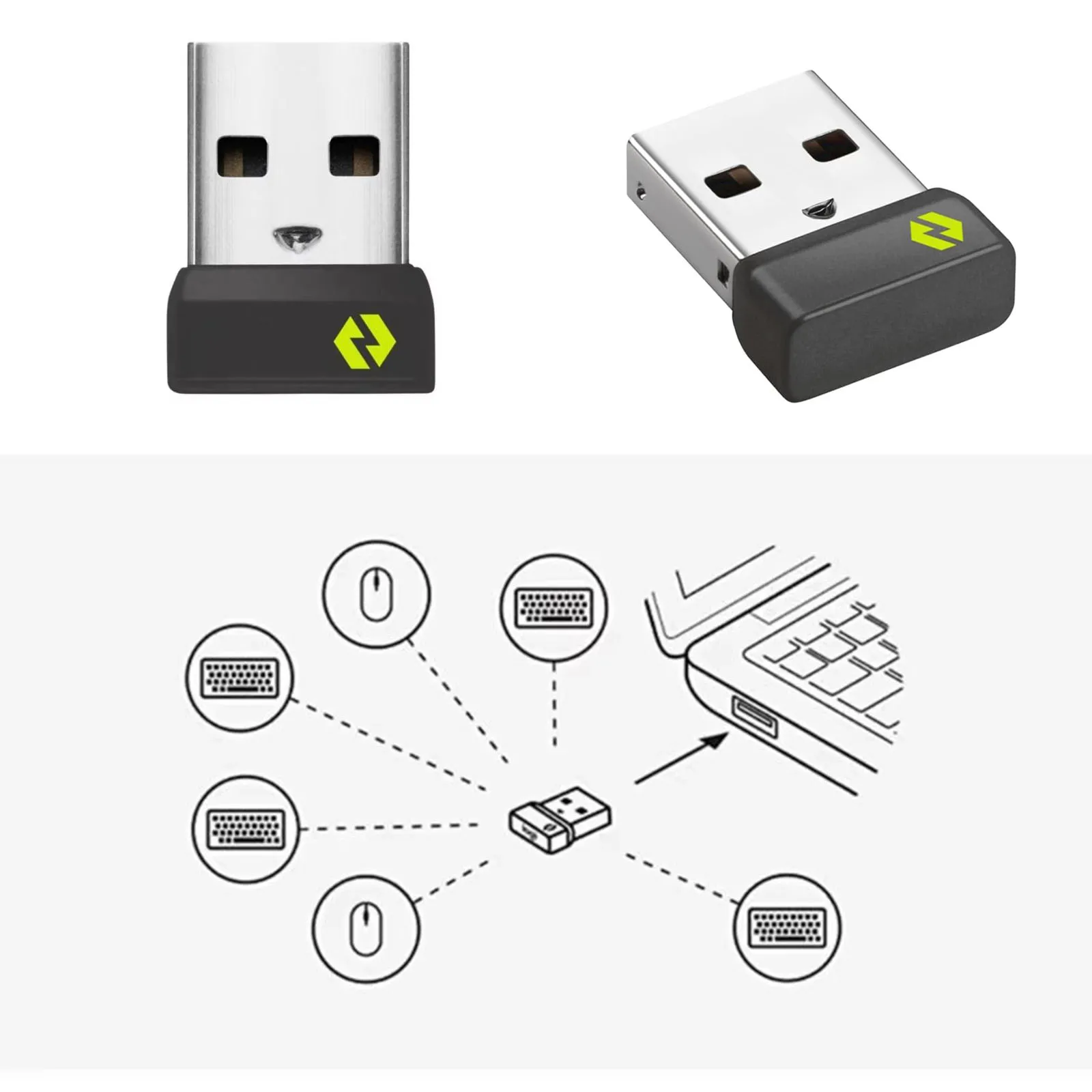 

Bolt USB-A Receiver USB Receiver Bolt Adapter Bolt USB Wireless Receiver for Mx Keys Mini POP Keys Mouse Keyboard