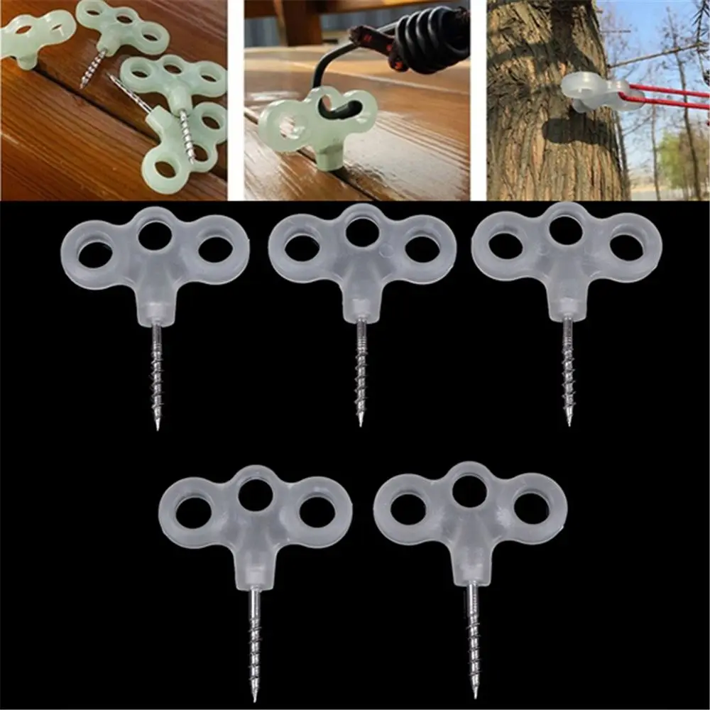 

Durable Thread Hiking Camping Accessories Pegs Screw Outdoor Equipment Rope Buckle Ground Pin Spike Hook Tent Nail