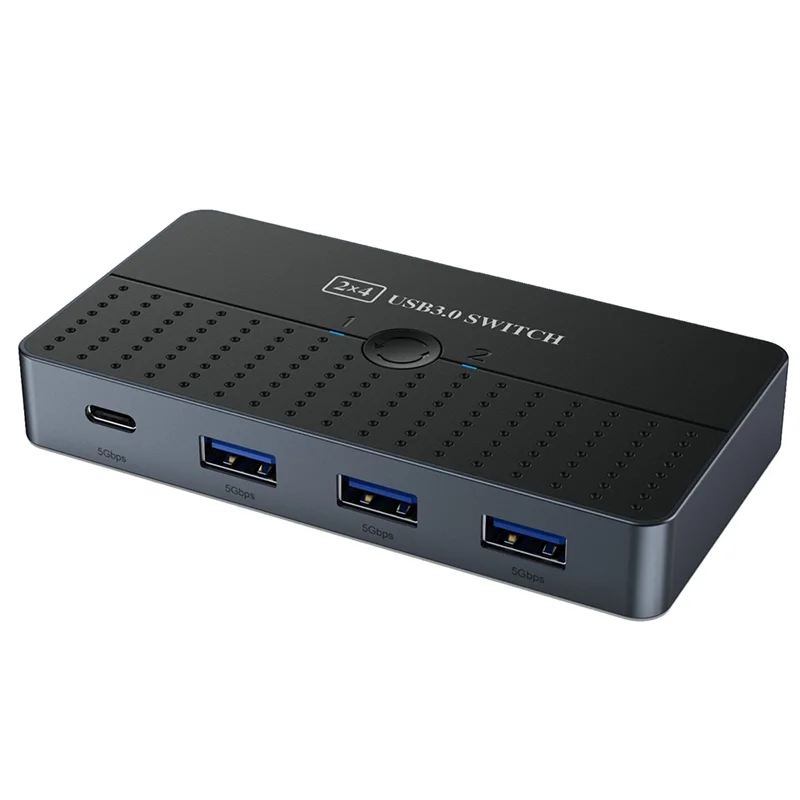 SA20 USB 3.0 Switch 7 Ports Type C HUB Controller Extend Cable Sharing 2 Computer 1 Mouse Keyboard Printer USB Disk