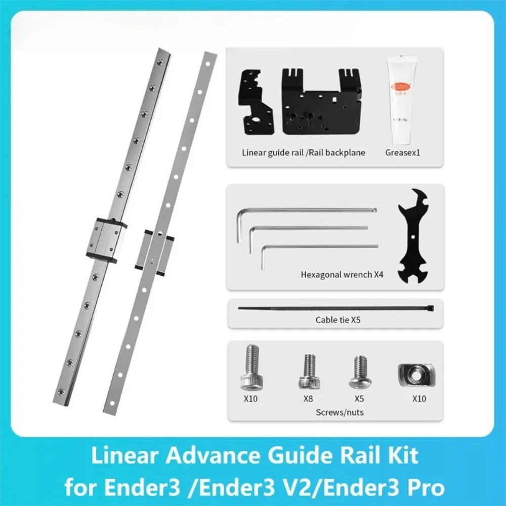 

CREALITY Ender 3 X-axis MGN12C Linear Rail Guide Kit with Fix Plate Mount Bracket Support Sprite Pro kit for Ender3 Ender 3 Pro