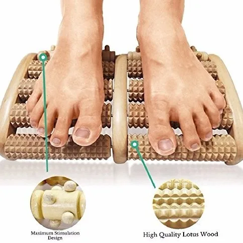

Wooden Foot Roller Wood Care Massage Reflexology Muscle Relax Relief Massager Spa Gift Anti Cellulite Foot Massager Care Tools
