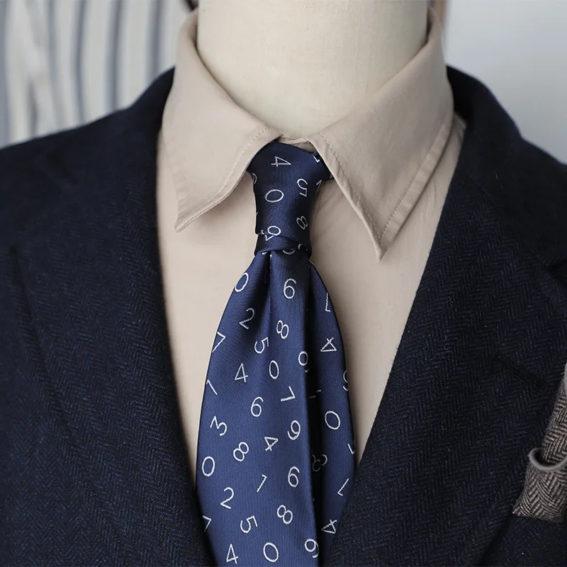 Corbata de Cachemira de 8cm, Gravatas de moda, venta al por mayor, corbata tejida a rayas, accesorios de boda, corbatas azules para hombre, corbatas para fiesta en grupo y oficina