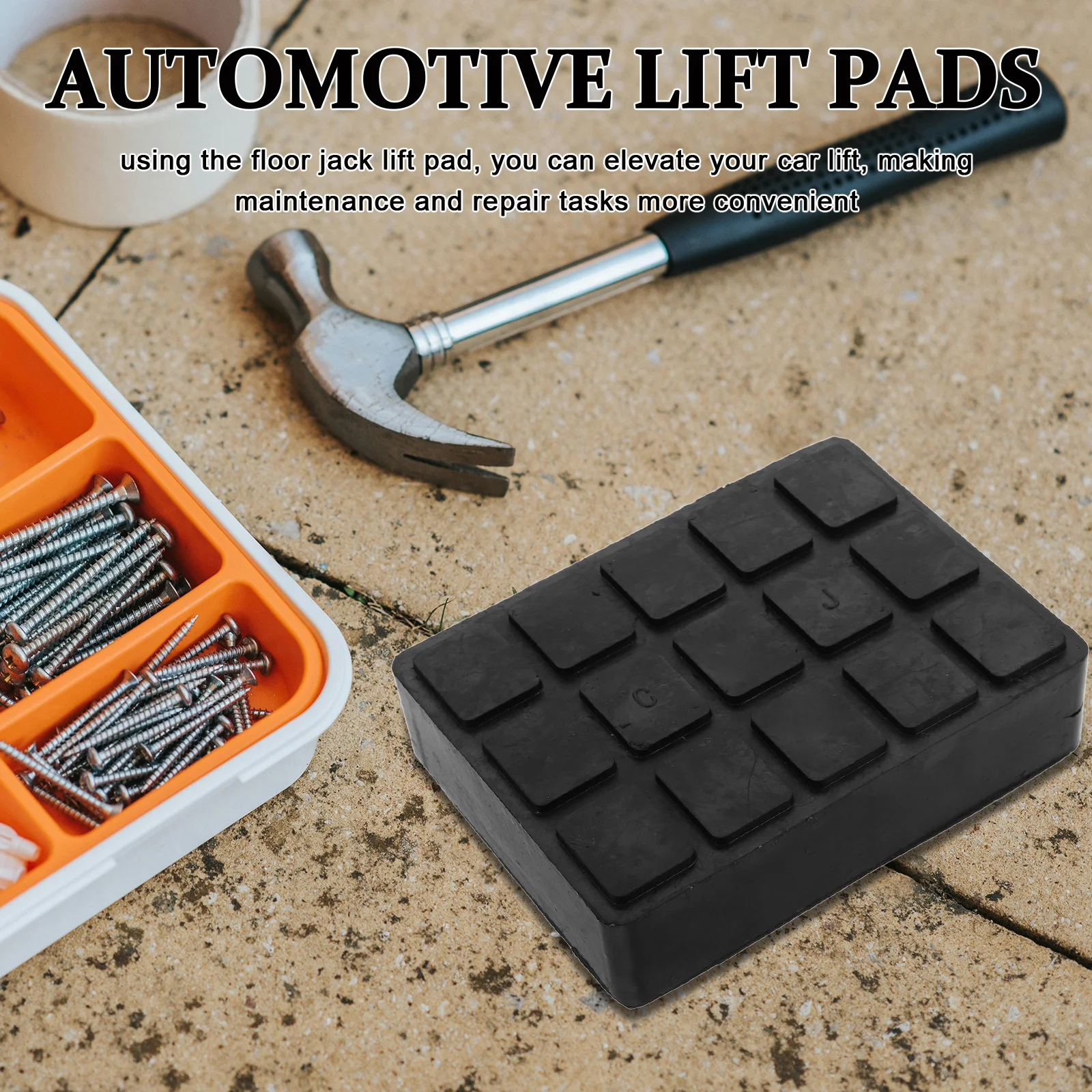 

Rubber Jack Pad Black Thickened Floor Jack Pad For Car Auto Jacking Lift Pads Automotive Lift Blocks Stable Support Tool