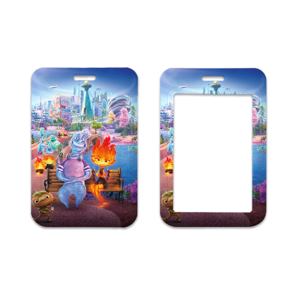 Porte-cartes de dessin animé Disney avec lanière, motif mignon, porte-clés, porte-photo, certificat, usine, vente en gros